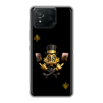 Силиконовый чехол на ASUS ROG Phone 8 с принтом Золотой скрудж макдак