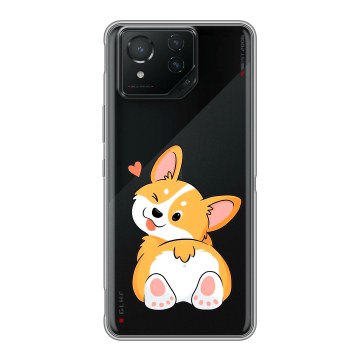 Силиконовый чехол на ASUS ROG Phone 8 с принтом Корги Силиконовый чехол на ASUS ROG Phone 8 с принтом Корги