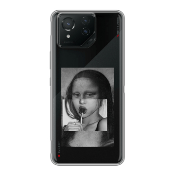 Силиконовый чехол на ASUS ROG Phone 8 с принтом Мона Лиза Силиконовый чехол на ASUS ROG Phone 8 с принтом Мона Лиза