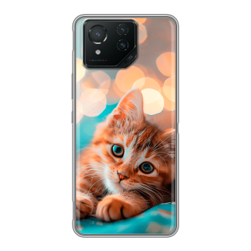 Силиконовый чехол на ASUS ROG Phone 8 с принтом котик