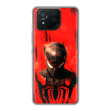 Силиконовый чехол на ASUS ROG Phone 8 с принтом человек паук spiderman Силиконовый чехол на ASUS ROG Phone 8 с принтом человек паук spiderman