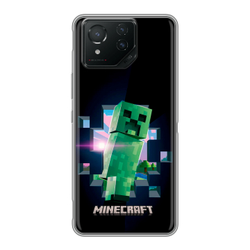 Силиконовый чехол на ASUS ROG Phone 8 с принтом Майнкрафт Minecraft
