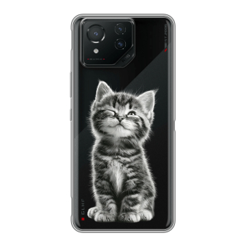 Силиконовый чехол на ASUS ROG Phone 8 с принтом Котенок