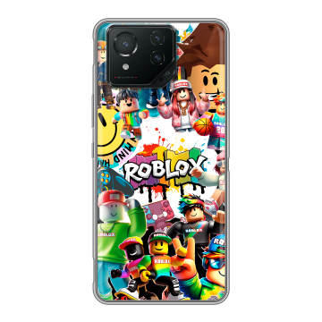 Силиконовый чехол на ASUS ROG Phone 8 с принтом Roblox Роблокс