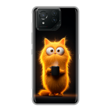 Силиконовый чехол на ASUS ROG Phone 8 с принтом Смешной кот