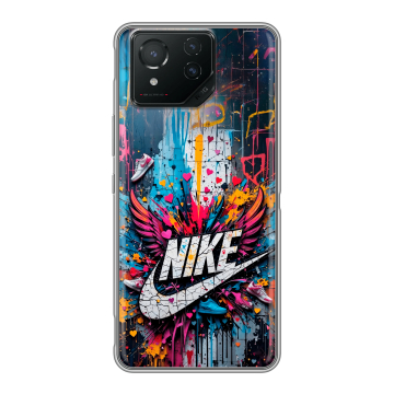 Силиконовый чехол на ASUS ROG Phone 8 с принтом Nike Найк Силиконовый чехол на ASUS ROG Phone 8 с принтом Nike Найк