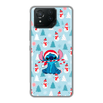 Силиконовый чехол на ASUS ROG Phone 8 с принтом Стич Новый год Силиконовый чехол на ASUS ROG Phone 8 с принтом Стич Новый год