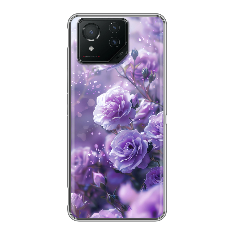 Силиконовый чехол на ASUS ROG Phone 8 с принтом Розы цветы Силиконовый чехол на ASUS ROG Phone 8 с принтом Розы цветы
