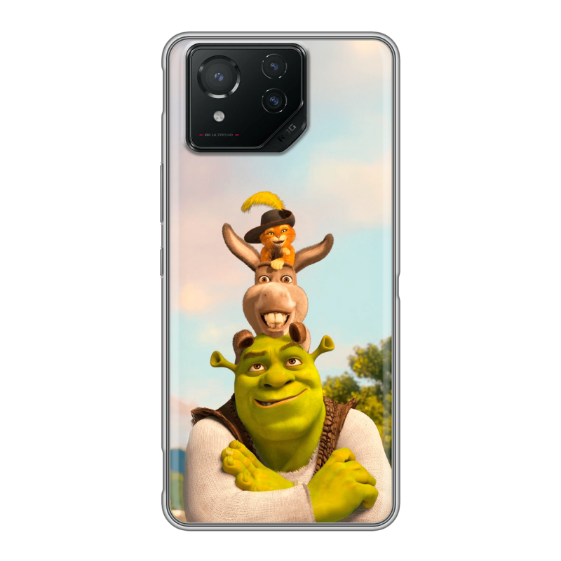 Силиконовый чехол на ASUS ROG Phone 8 с принтом Шрек Shrek Силиконовый чехол на ASUS ROG Phone 8 с принтом Шрек Shrek