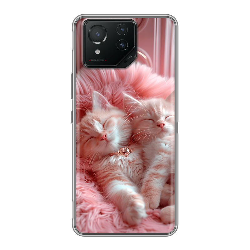 Силиконовый чехол на ASUS ROG Phone 8 с принтом котята котики Силиконовый чехол на ASUS ROG Phone 8 с принтом котята котики