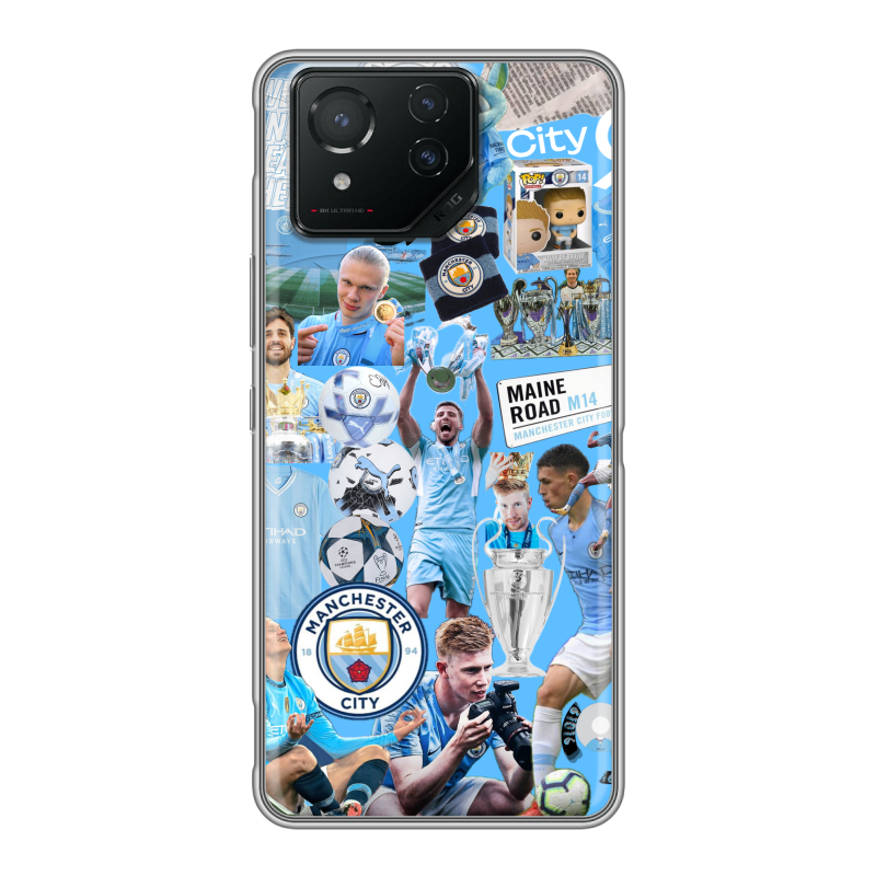 Силиконовый чехол на ASUS ROG Phone 8 с принтом Man City Манчестер Сити Силиконовый чехол на ASUS ROG Phone 8 с принтом Man City Манчестер Сити