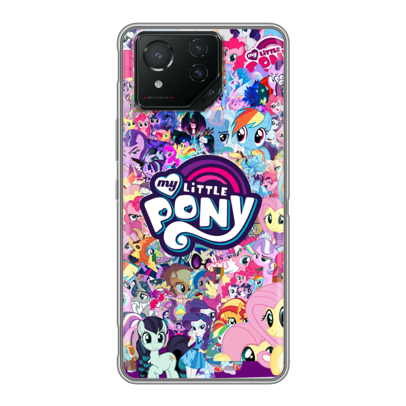 Силиконовый чехол на ASUS ROG Phone 8 с принтом My little pony Дружба чудо Силиконовый чехол на ASUS ROG Phone 8 с принтом My little pony Дружба чудо