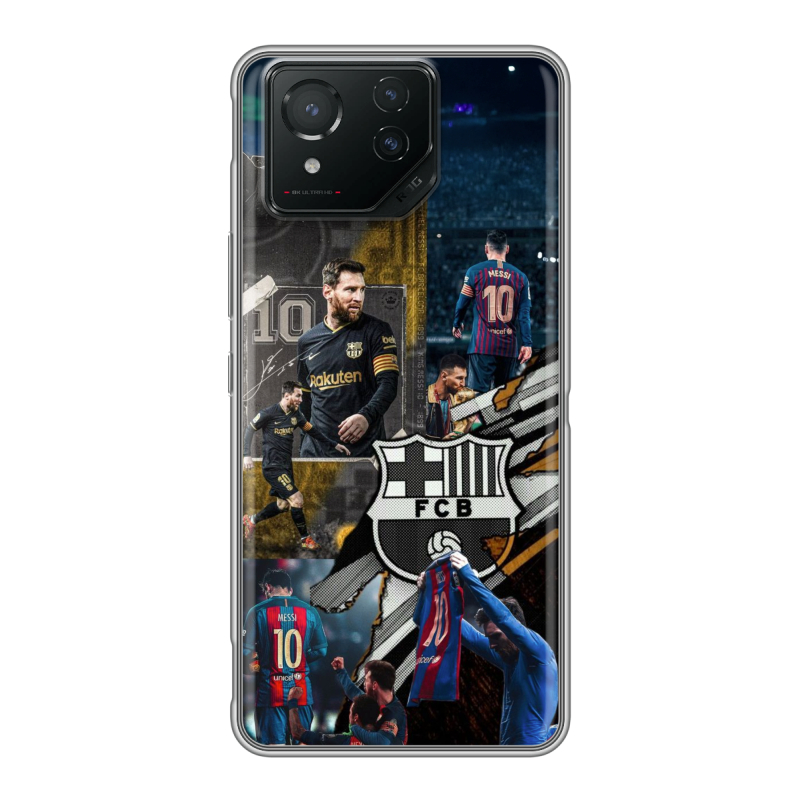 Силиконовый чехол на ASUS ROG Phone 8 с принтом Messi Barcelona Силиконовый чехол на ASUS ROG Phone 8 с принтом Messi Barcelona