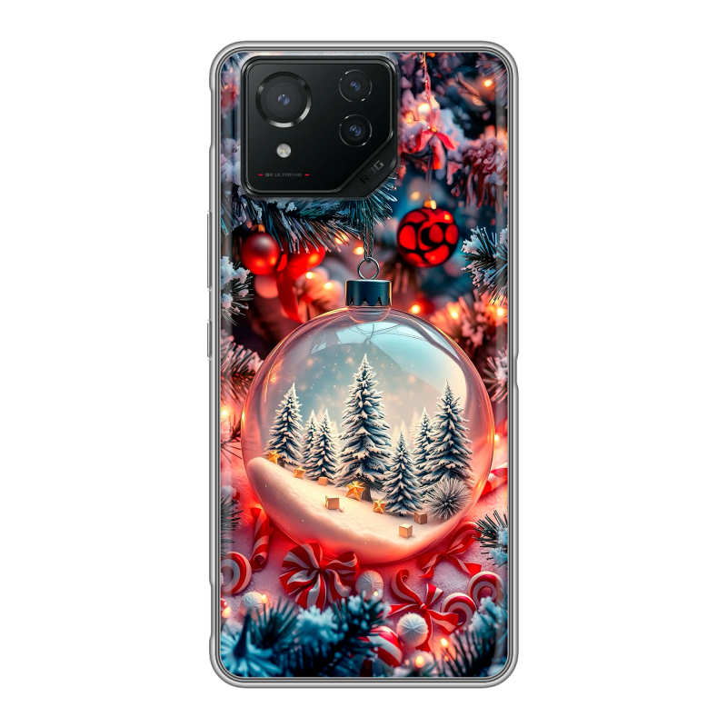 Силиконовый чехол на ASUS ROG Phone 8 с принтом Новый год Силиконовый чехол на ASUS ROG Phone 8 с принтом Новый год