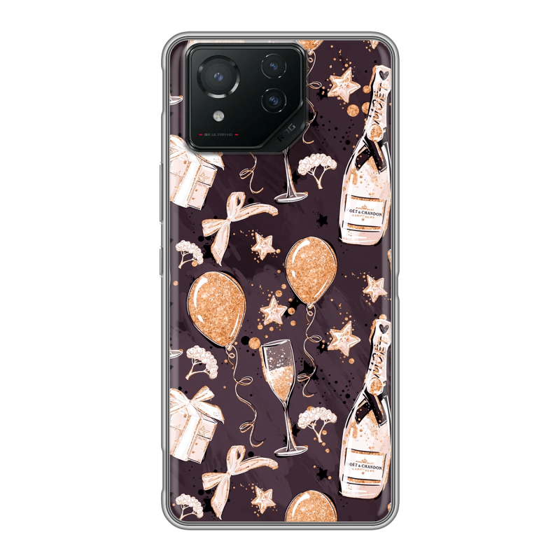 Силиконовый чехол на ASUS ROG Phone 8 с принтом Новый год Силиконовый чехол на ASUS ROG Phone 8 с принтом Новый год