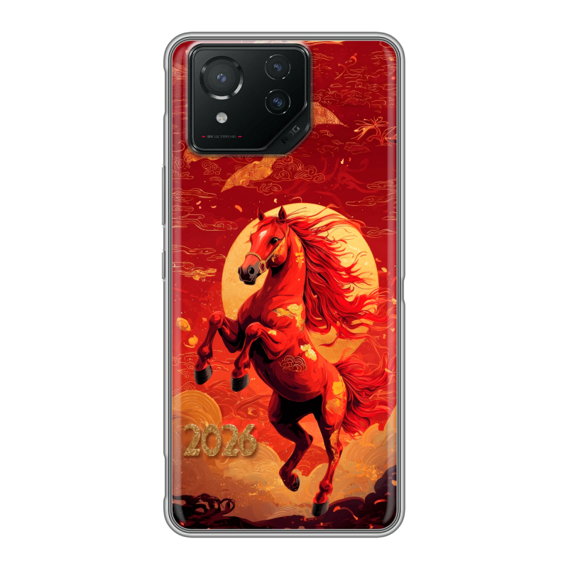 Силиконовый чехол на ASUS ROG Phone 8 с принтом Новый год Силиконовый чехол на ASUS ROG Phone 8 с принтом Новый год