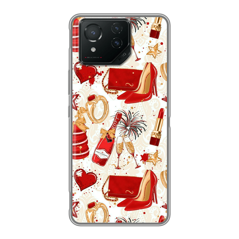 Силиконовый чехол на ASUS ROG Phone 8 с принтом Новый год Силиконовый чехол на ASUS ROG Phone 8 с принтом Новый год