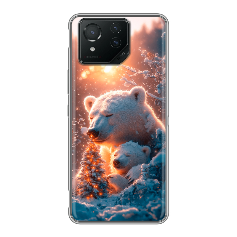 Силиконовый чехол на ASUS ROG Phone 8 с принтом Новый год Силиконовый чехол на ASUS ROG Phone 8 с принтом Новый год