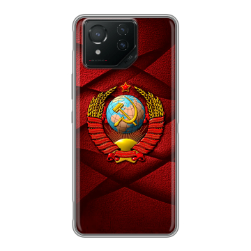 Силиконовый чехол на ASUS ROG Phone 8 Pro с принтом Герб СССР Силиконовый чехол на ASUS ROG Phone 8 Pro с принтом Герб СССР