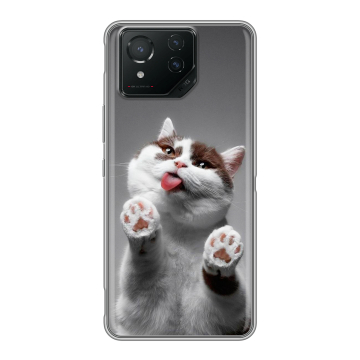Силиконовый чехол на ASUS ROG Phone 8 Pro с принтом Коты Силиконовый чехол на ASUS ROG Phone 8 Pro с принтом Коты