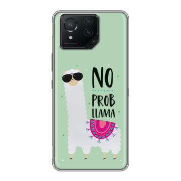 Силиконовый чехол на ASUS ROG Phone 8 Pro с принтом Лама Силиконовый чехол на ASUS ROG Phone 8 Pro с принтом Лама