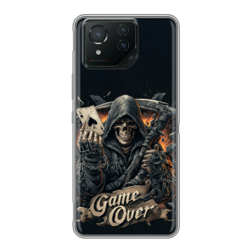 Силиконовый чехол на ASUS ROG Phone 8 Pro с принтом Скелет карты Силиконовый чехол на ASUS ROG Phone 8 Pro с принтом Скелет карты
