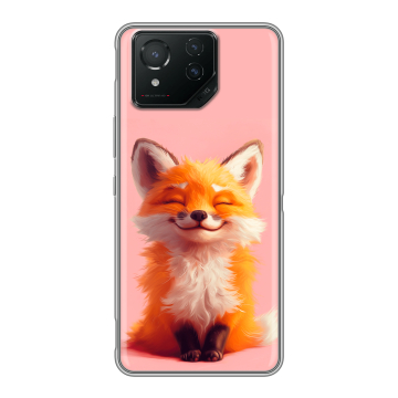 Силиконовый чехол на ASUS ROG Phone 8 Pro с принтом милая лиса Силиконовый чехол на ASUS ROG Phone 8 Pro с принтом милая лиса