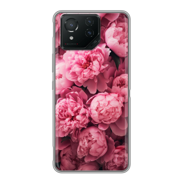 Силиконовый чехол на ASUS ROG Phone 8 Pro с принтом цветы пионы Силиконовый чехол на ASUS ROG Phone 8 Pro с принтом цветы пионы