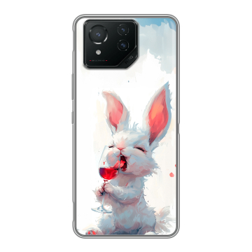 Силиконовый чехол на ASUS ROG Phone 8 Pro с принтом кролик зайчик Силиконовый чехол на ASUS ROG Phone 8 Pro с принтом кролик зайчик