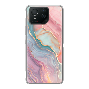 Силиконовый чехол на ASUS ROG Phone 8 Pro с принтом розовый мрамор Силиконовый чехол на ASUS ROG Phone 8 Pro с принтом розовый мрамор
