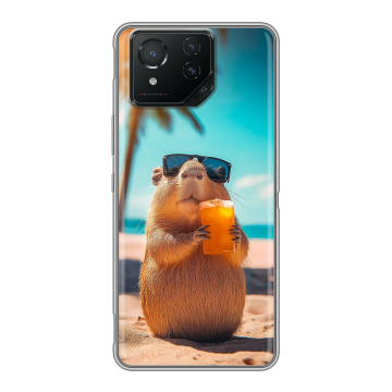 Силиконовый чехол на ASUS ROG Phone 8 Pro с принтом Капибара