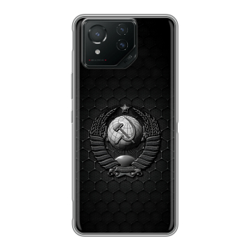 Силиконовый чехол на ASUS ROG Phone 8 Pro с принтом Герб Флаг СССР