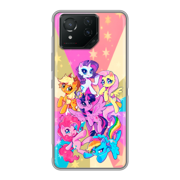 Силиконовый чехол на ASUS ROG Phone 8 Pro с принтом My little pony Дружба чудо Силиконовый чехол на ASUS ROG Phone 8 Pro с принтом My little pony Дружба чудо