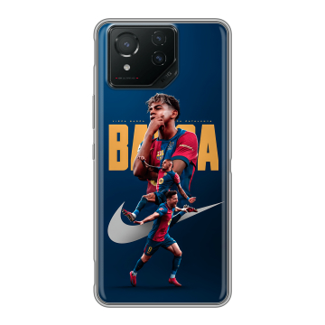 Силиконовый чехол на ASUS ROG Phone 8 Pro с принтом Барселона Barca Yamal Силиконовый чехол на ASUS ROG Phone 8 Pro с принтом Барселона Barca Yamal