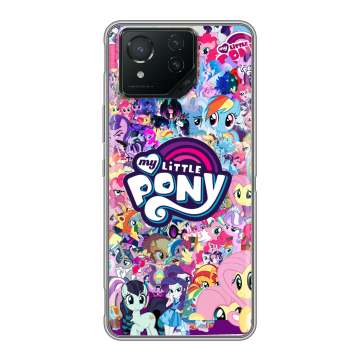 Силиконовый чехол на ASUS ROG Phone 8 Pro с принтом My little pony Дружба чудо Силиконовый чехол на ASUS ROG Phone 8 Pro с принтом My little pony Дружба чудо