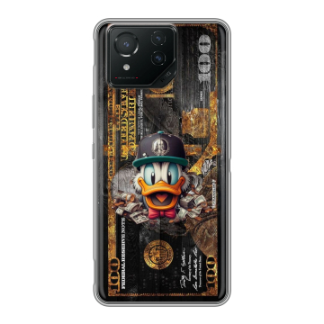 Силиконовый чехол на ASUS ROG Phone 8 Pro с принтом Дональд Дак Доллар Силиконовый чехол на ASUS ROG Phone 8 Pro с принтом Дональд Дак Доллар