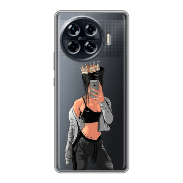 Силиконовый чехол на Tecno Spark 20 Pro Plus с принтом Женские принты