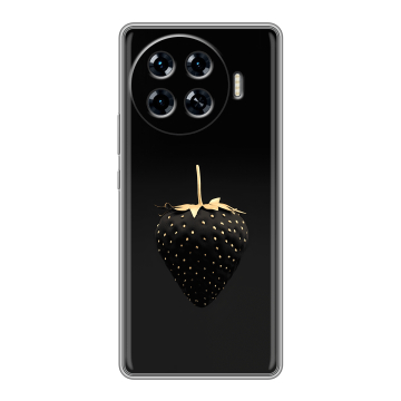 Силиконовый чехол на Tecno Spark 20 Pro Plus с принтом Черная клубника