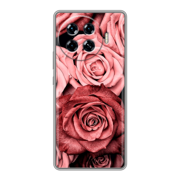 Силиконовый чехол на Tecno Spark 20 Pro Plus с принтом Цветы розы