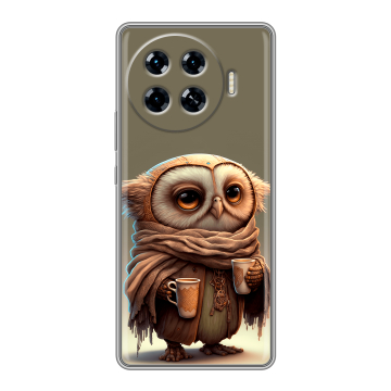 Силиконовый чехол на Tecno Spark 20 Pro Plus с принтом Сова