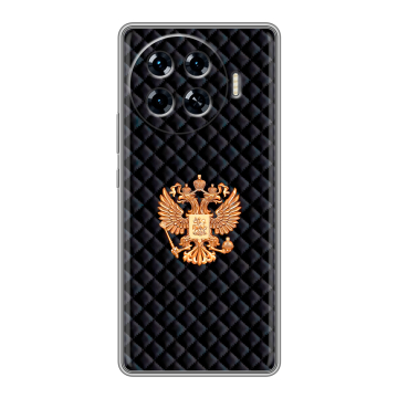 Силиконовый чехол на Tecno Spark 20 Pro Plus с принтом Герб России принт