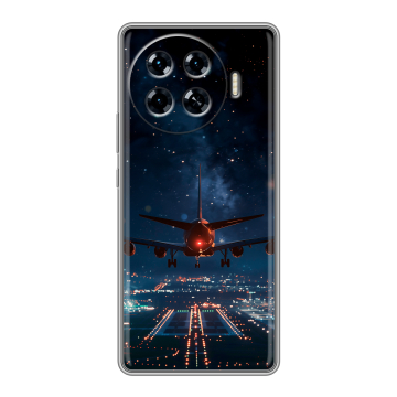 Силиконовый чехол на Tecno Spark 20 Pro Plus с принтом самолет Силиконовый чехол на Tecno Spark 20 Pro Plus с принтом самолет