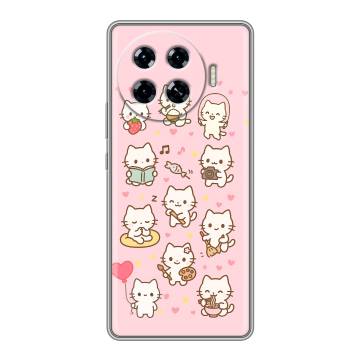 Силиконовый чехол на Tecno Spark 20 Pro Plus с принтом Hello Kitty Хелоу Кити