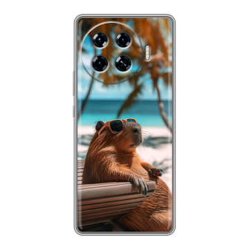 Силиконовый чехол на Tecno Spark 20 Pro Plus с принтом Капибара