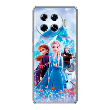 Силиконовый чехол на Tecno Spark 20 Pro Plus с принтом Холодное сердце Frozen