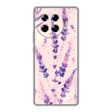 Силиконовый чехол на Tecno Spark 20 Pro Plus с принтом цветы лаванда