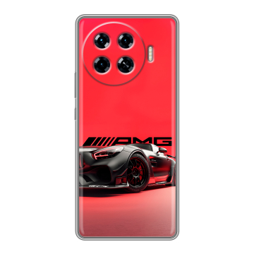 Силиконовый чехол на Tecno Spark 20 Pro Plus с принтом Мерседес Mercedes AMG