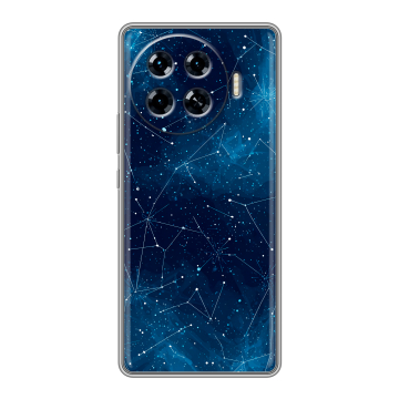 Силиконовый чехол на Tecno Spark 20 Pro Plus с принтом Космос звезды