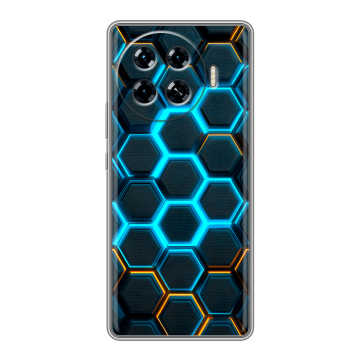 Силиконовый чехол на Tecno Spark 20 Pro Plus с принтом Неоновые соты