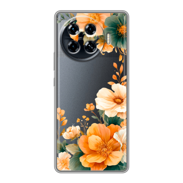 Силиконовый чехол на Tecno Spark 20 Pro Plus с принтом Цветы принт